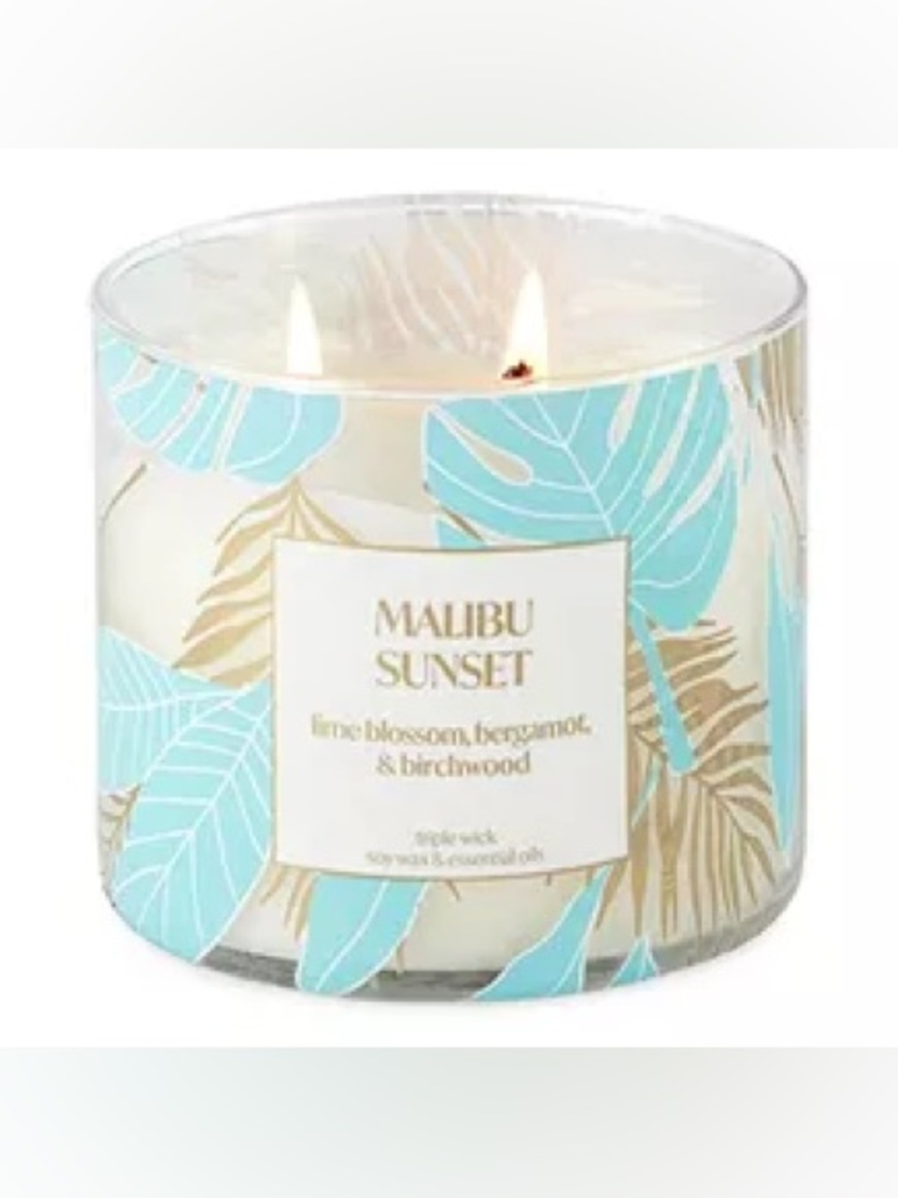 Distant Lands 3-wick scented jar candle in the "Malibu Sunset"